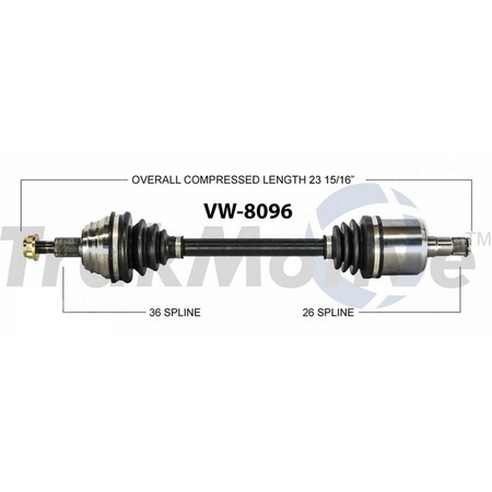 SURTRACK AXLE Cv Axle Shaft, Vw-8096 VW-8096